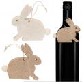[F410506] Anhänger Hoppelhase sortiert (Braun, Creme) ca. 80x87 mm